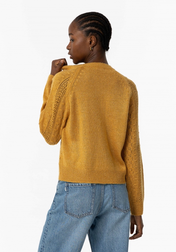 JERSEY DE PUNTO POMPONES MOSTAZA JERSEY DE PUNTO POMPONES MOSTAZA