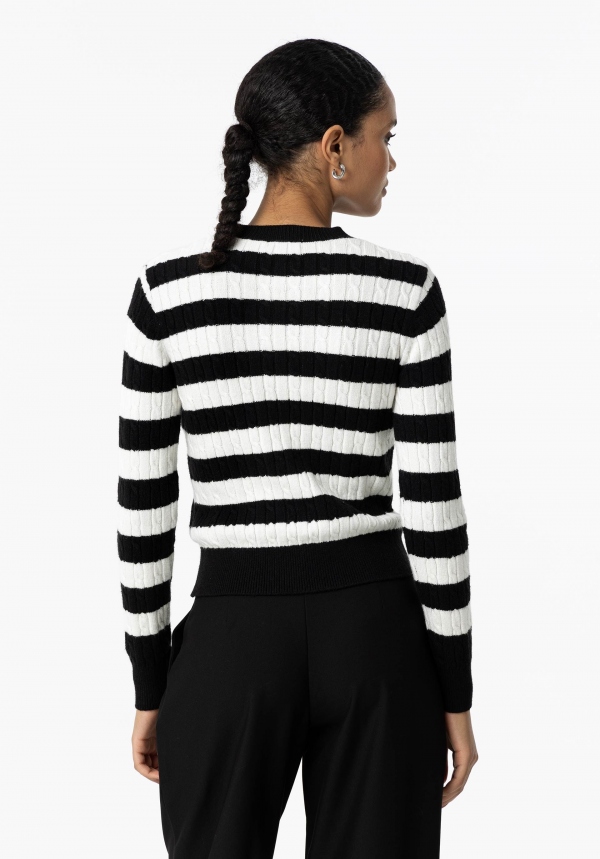 JERSEY DE PUNTO RAYAS BLANCO Y NEGRO JERSEY DE PUNTO RAYAS BLANCO Y NEGRO