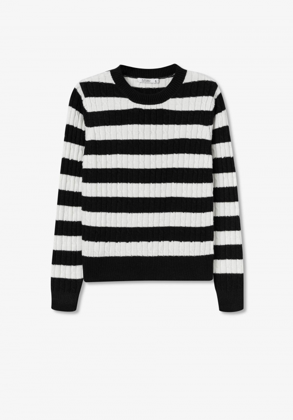 JERSEY DE PUNTO RAYAS BLANCO Y NEGRO JERSEY DE PUNTO RAYAS BLANCO Y NEGRO