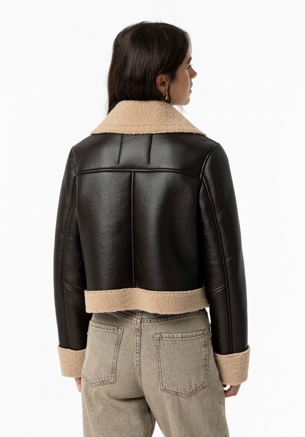 CAZADORA AVIADOR MARRÓN CHOCOLATE CAZADORA AVIADOR MARRÓN CHOCOLATE