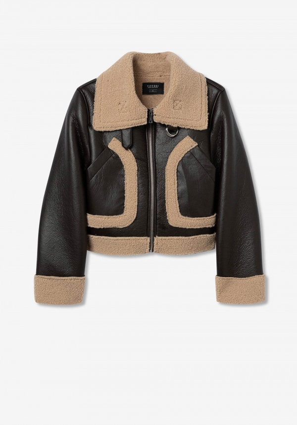 CAZADORA AVIADOR MARRÓN CHOCOLATE CAZADORA AVIADOR MARRÓN CHOCOLATE