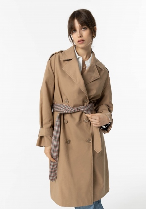 GABARDINA CAMEL CON CITURÓN
