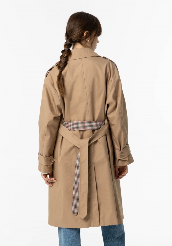 GABARDINA CAMEL CON CITURÓN