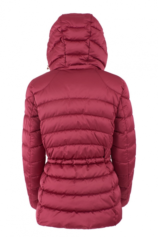 ABRIGO ACOLCHADO ROSA CON CAPUCHA