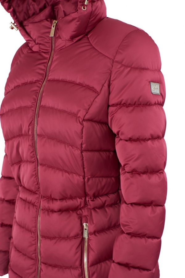 ABRIGO ACOLCHADO ROSA CON CAPUCHA