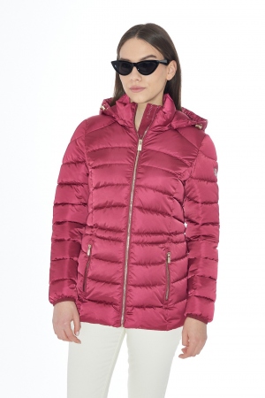 ABRIGO ACOLCHADO ROSA CON...