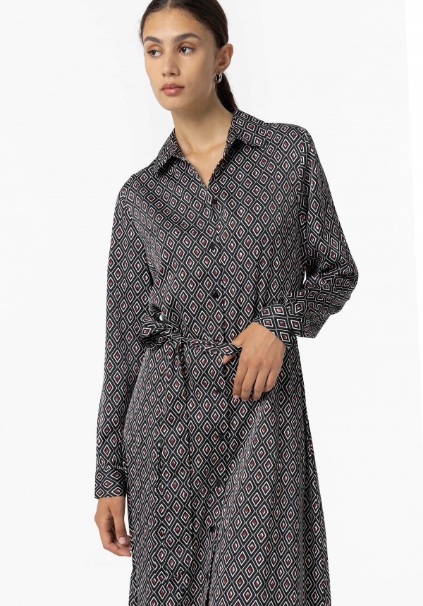 VESTIDO CAMISERO SATINADO VESTIDO CAMISERO SATINADO