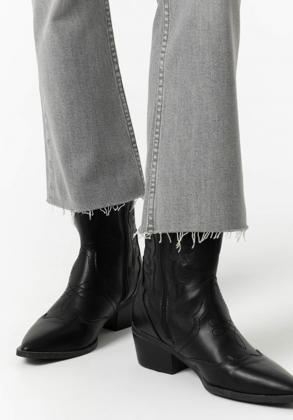 JEANS MEGAN CROPPED FLARE GRISES