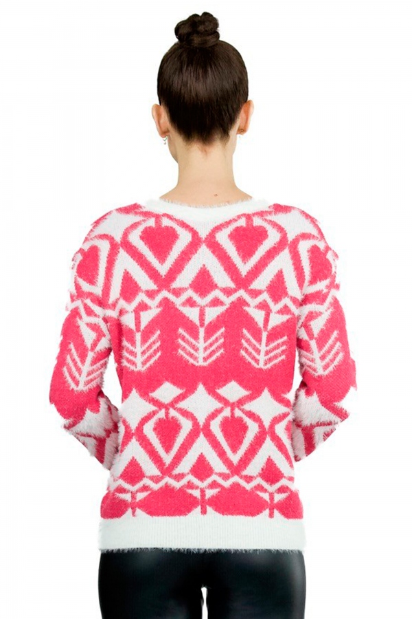 JERSEY ÉTNICO BLANCO Y ROSA 2