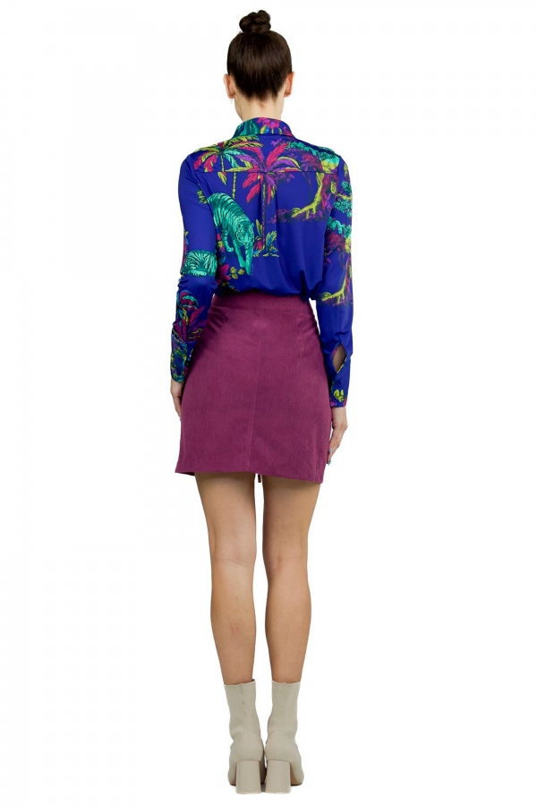 CAMISA AZUL SELVÁTICA MULTICOLOR CAMISA AZUL SELVÁTICA MULTICOLOR