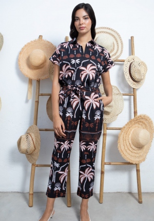 CAMISA TROPICAL NEGRA 2