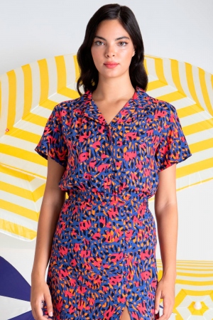 CAMISA JASPEADA MULTICOLOR