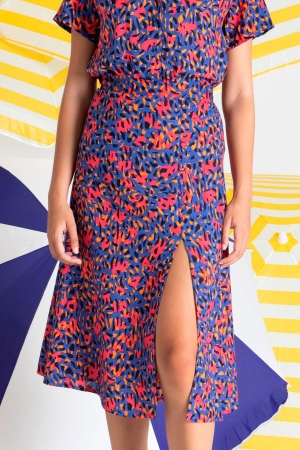 FALDA JASPEADA MULTICOLOR