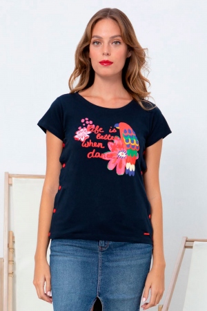 CAMISETA TROPICAL LIFE IS...