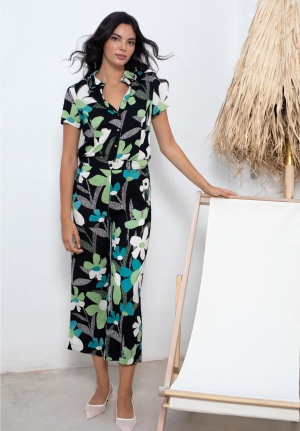 PANTALÓN NEGRO FLORAL 2