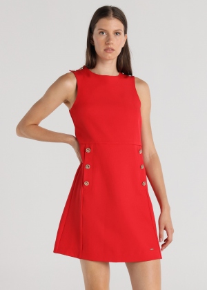 VESTIDO MINI ACAMPANADO ROJO