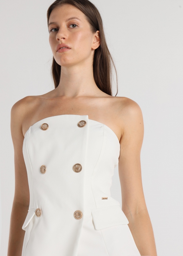 VESTIDO MIDI PALABRA DE HONOR BLANCO VESTIDO MIDI PALABRA DE HONOR BLANCO