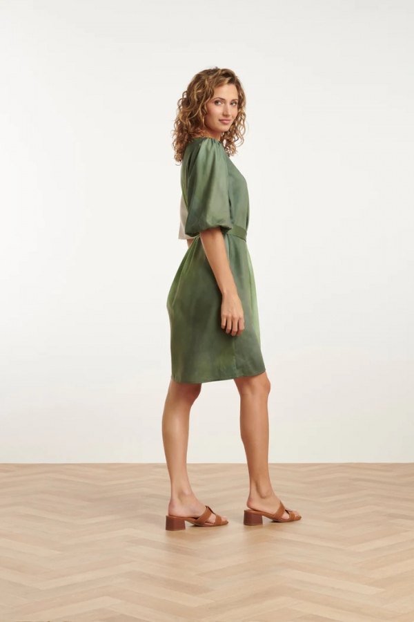 VESTIDO CORTO DEGRADADO VERDE