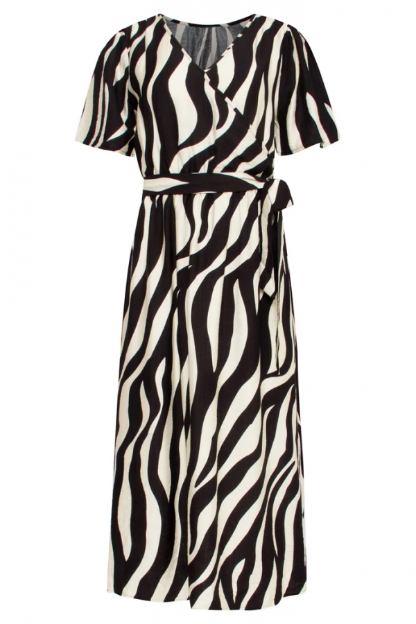 VESTIDO MIDI ESTAMPADO CEBRA VESTIDO MIDI ESTAMPADO CEBRA