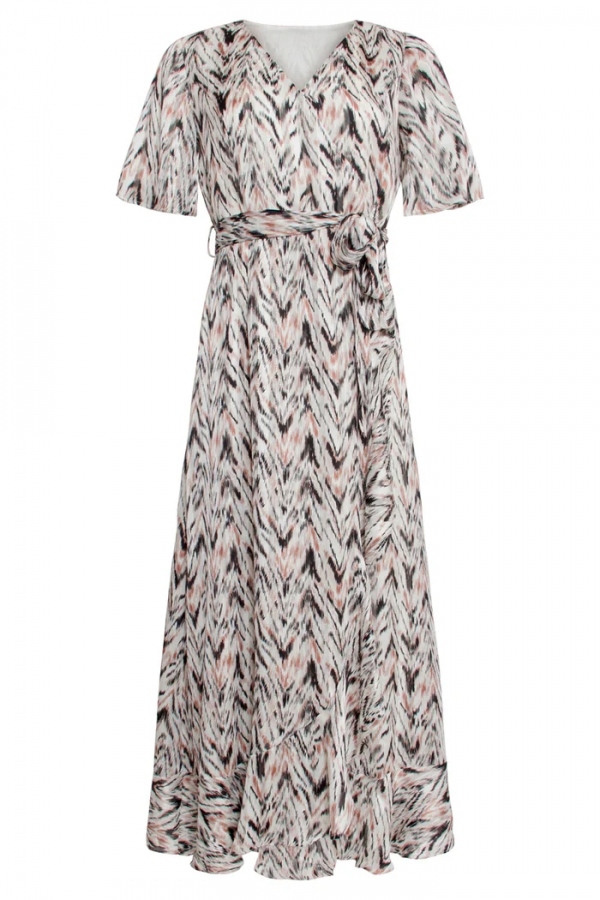 VESTIDO MIDI ESTAMPADO ZIG ZAG VESTIDO MIDI ESTAMPADO ZIG ZAG