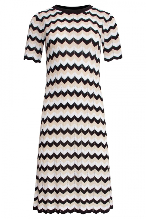 VESTIDO CORTO DE PUNTO ZIG ZAG VESTIDO CORTO DE PUNTO ZIG ZAG