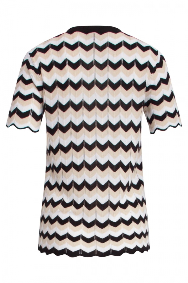 TOP DE PUNTO ZIG ZAG BLANCO Y NEGRO