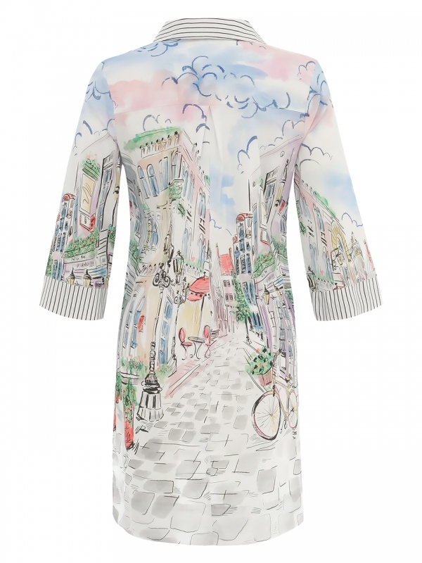 VESTIDO CAMISERO PARISINO MULTICOLOR VESTIDO CAMISERO PARISINO MULTICOLOR