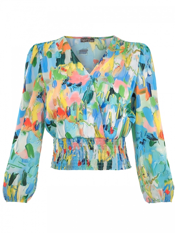 BLUSA ABULLONADA OLEO MARINERO...