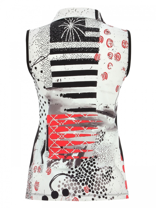 POLO SIN MANGAS CORAL SHARDS