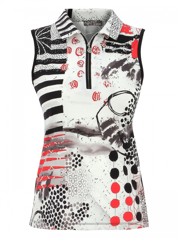 POLO SIN MANGAS CORAL SHARDS