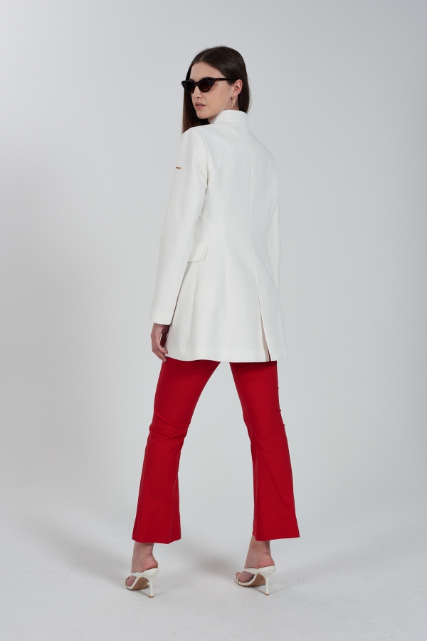 CHAQUETA LARGA BLANCA CHAQUETA LARGA BLANCA