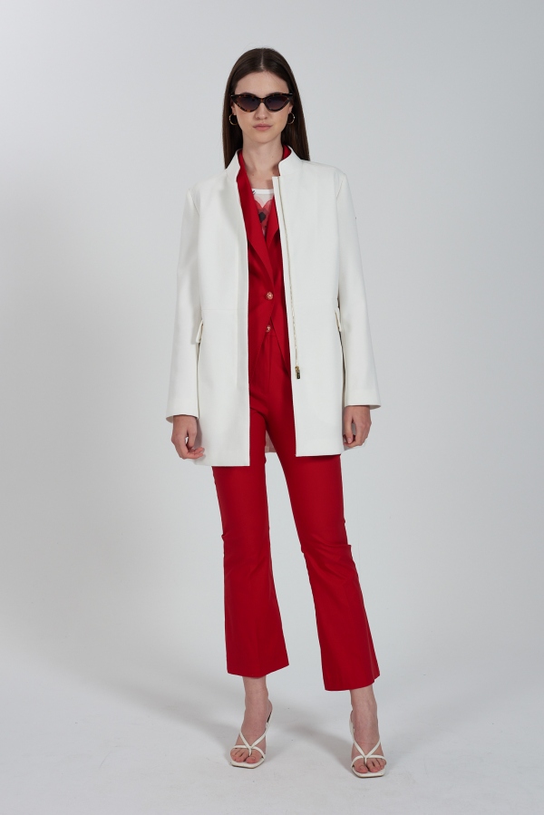 CHAQUETA LARGA BLANCA CHAQUETA LARGA BLANCA