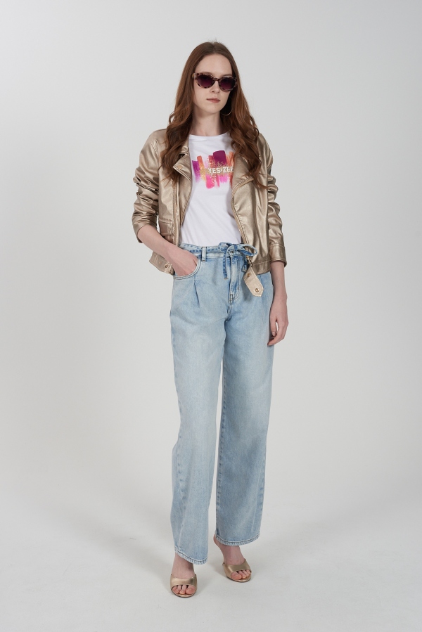 CAZADORA BIKER DORADA CAZADORA BIKER DORADA