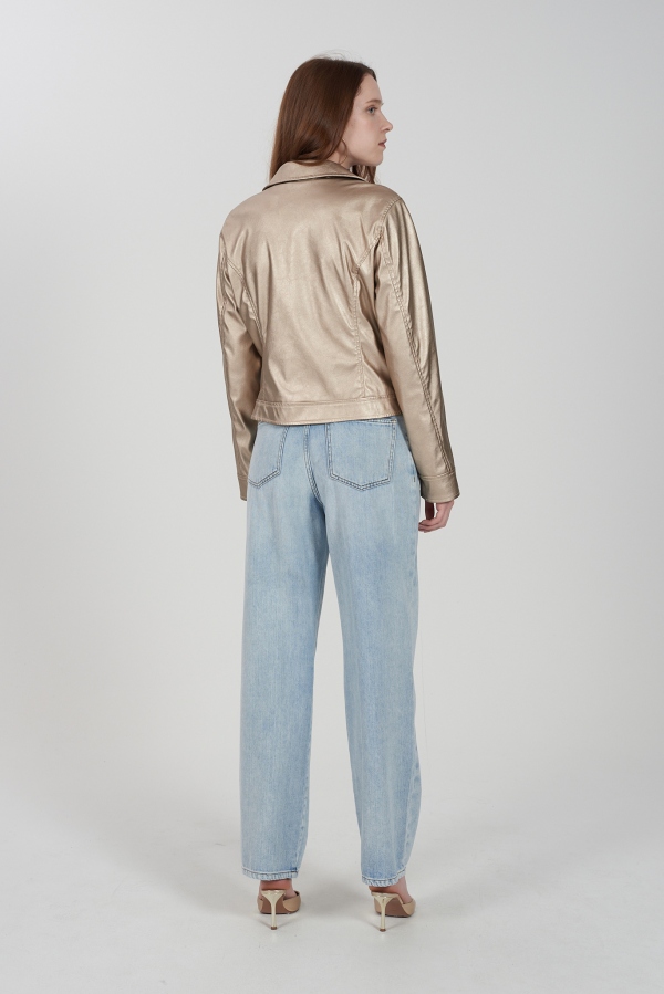 CAZADORA BIKER DORADA CAZADORA BIKER DORADA