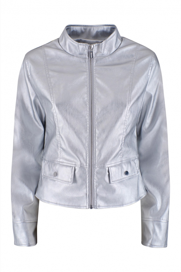 CAZADORA CORTA PLATEADA CAZADORA CORTA PLATEADA