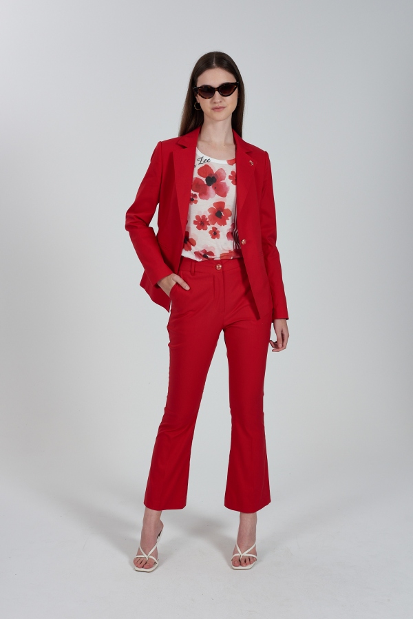 CAMISETA FLORAL ROJA CAMISETA FLORAL ROJA