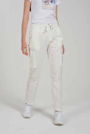 PANTALON CARGO BLANCO