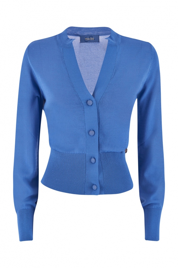 SUÉTER CÁRDIGAN DE PUNTO AZUL SUÉTER CÁRDIGAN DE PUNTO AZUL