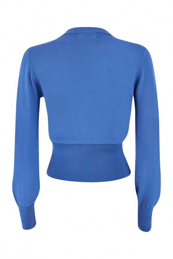 SUÉTER CÁRDIGAN DE PUNTO AZUL SUÉTER CÁRDIGAN DE PUNTO AZUL