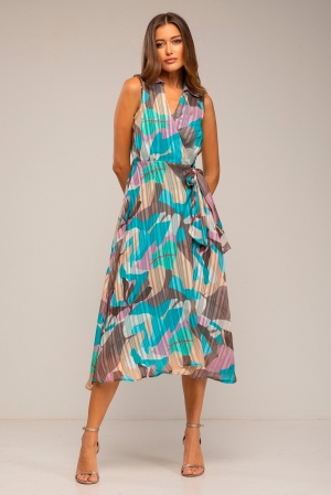 VESTIDO MIDI MULTICOLOR