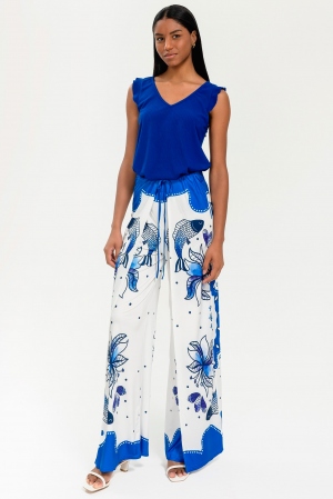 PANTALÓN PALAZZO FLORAL KOI...