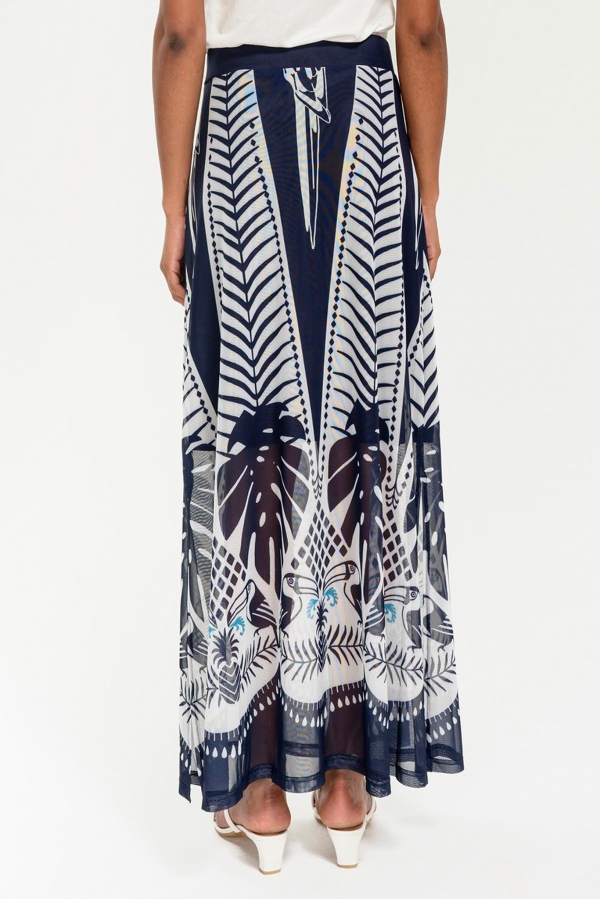 FALDA LARGA TROPICAL TUCANES MARINO Y... FALDA LARGA TROPICAL TUCANES MARINO Y...