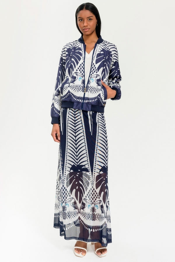 CHAQUETA BOMBER TROPICAL TUCANES... CHAQUETA BOMBER TROPICAL TUCANES...