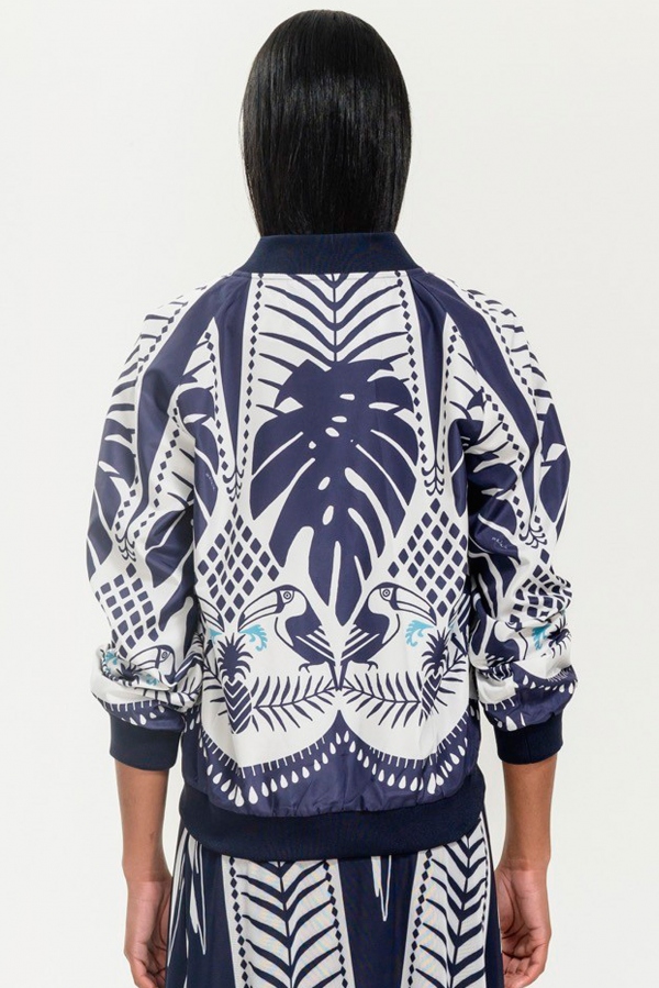 CHAQUETA BOMBER TROPICAL TUCANES... CHAQUETA BOMBER TROPICAL TUCANES...