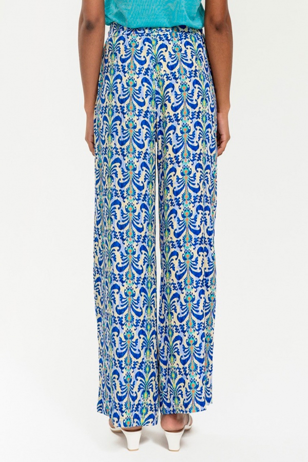 PANTALÓN PALAZZO CENEFAS AZULES PANTALÓN PALAZZO CENEFAS AZULES