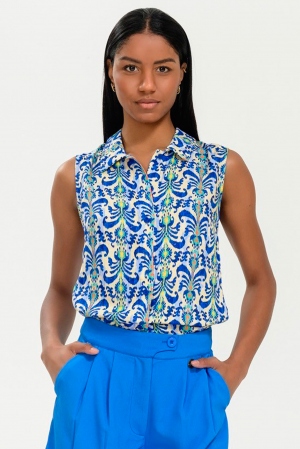 BLUSA CENEFAS AZULES