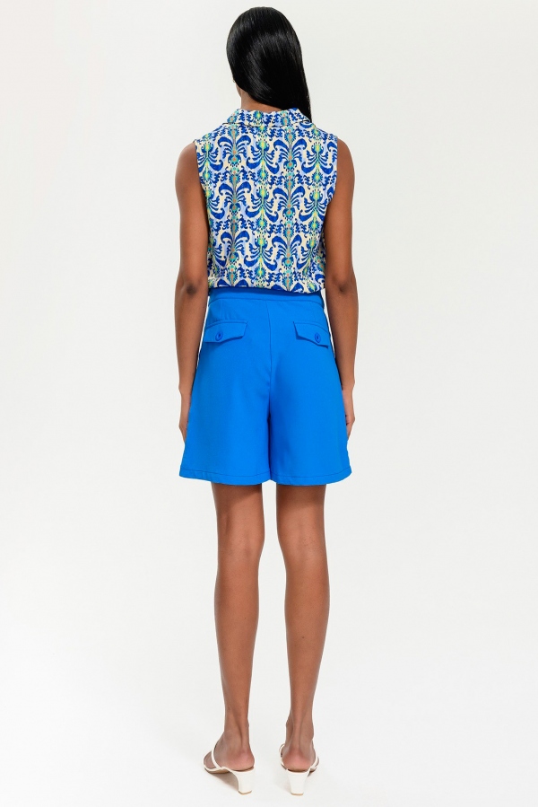 BLUSA CENEFAS AZULES BLUSA CENEFAS AZULES