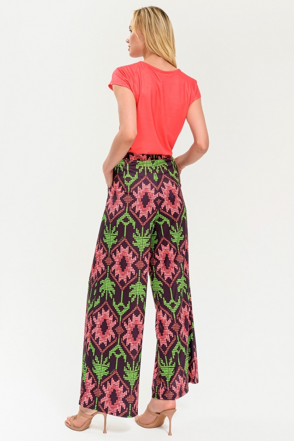 PANTALÓN PALAZZO ÉTNICO MULTICOLOR PANTALÓN PALAZZO ÉTNICO MULTICOLOR