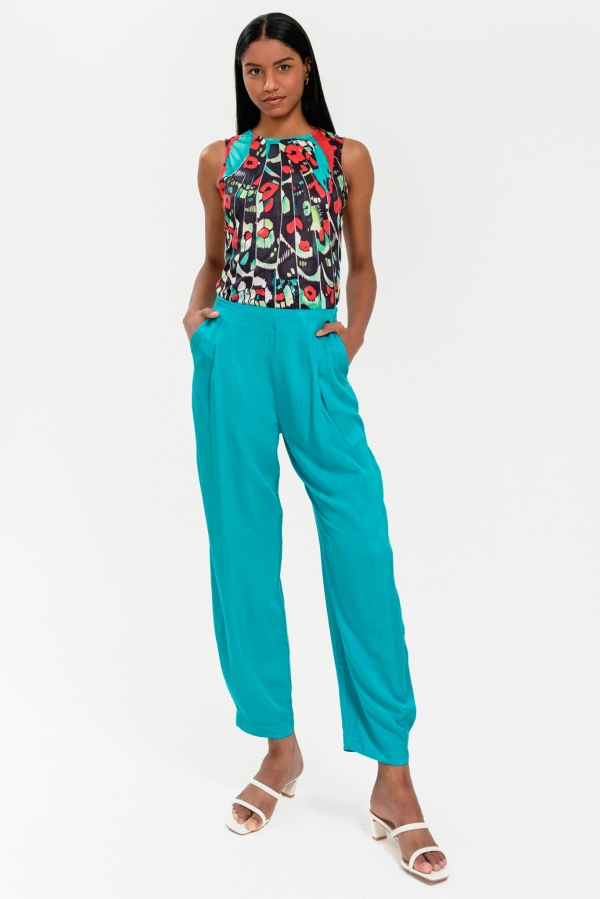 BLUSA SIN MANGAS MULTICOLOR BLUSA SIN MANGAS MULTICOLOR