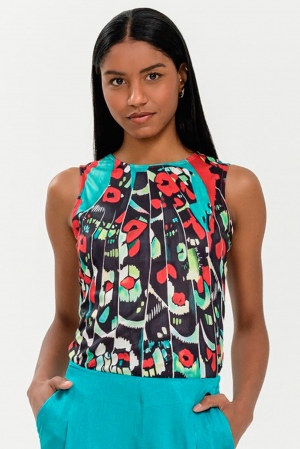 BLUSA SIN MANGAS MULTICOLOR